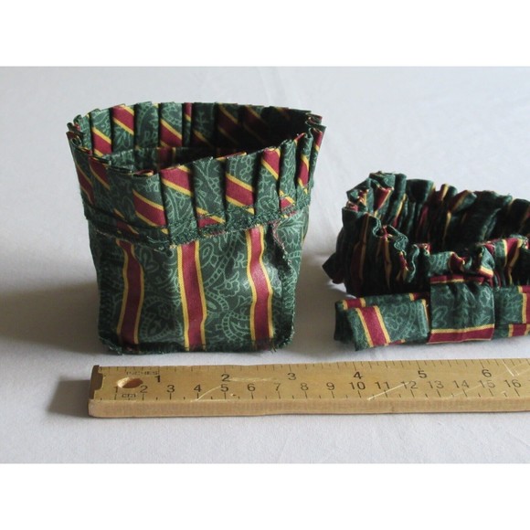 Longaberger ~11" Imperial Stripe Elastic Gathered Garter Bow + Small Liner USA - Picture 4 of 10